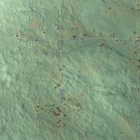 Second close-up of the map of Hartwick, Michigan print showing more streets and buildings