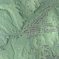 Second close-up of the map of Harvey, Michigan print showing more streets and buildings
