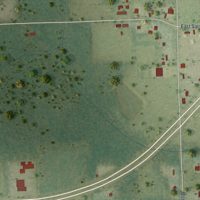 Second close-up of the map of Hastings, Florida print showing more streets and buildings