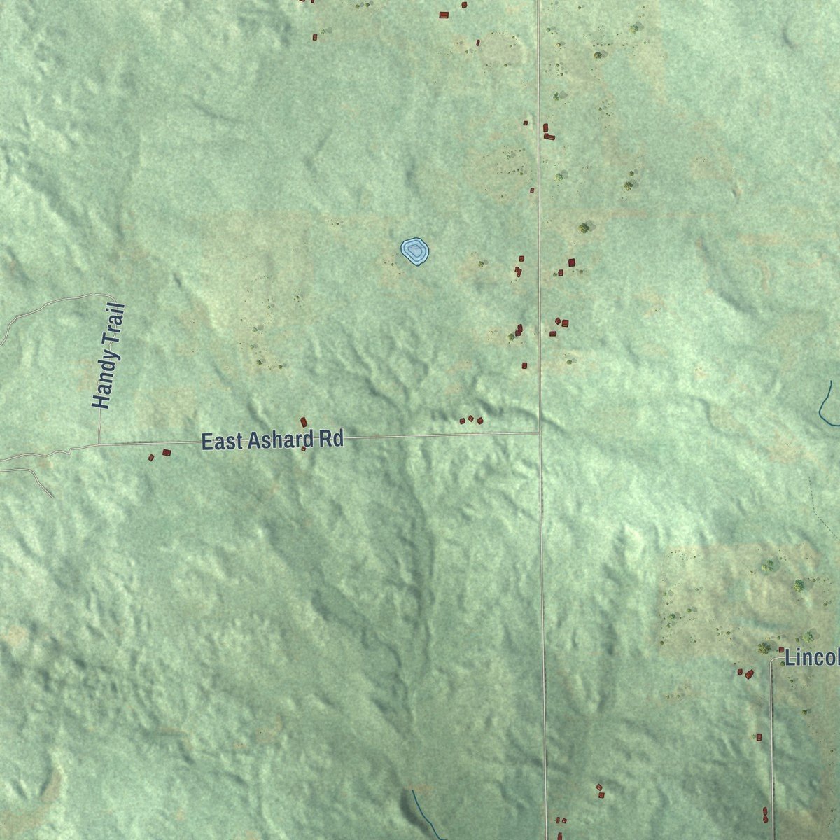 Second close-up of the map of Hatton, Michigan print showing more streets and buildings