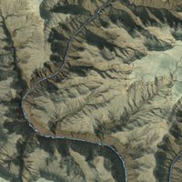 Second close-up of the map of Havasupai Tribe, Arizona print showing more streets and buildings