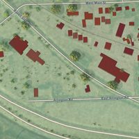 Second close-up of the map of Haven, Kansas print showing more streets and buildings