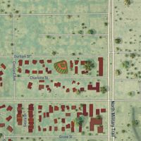 Second close-up of the map of Haverhill, Florida print showing more streets and buildings