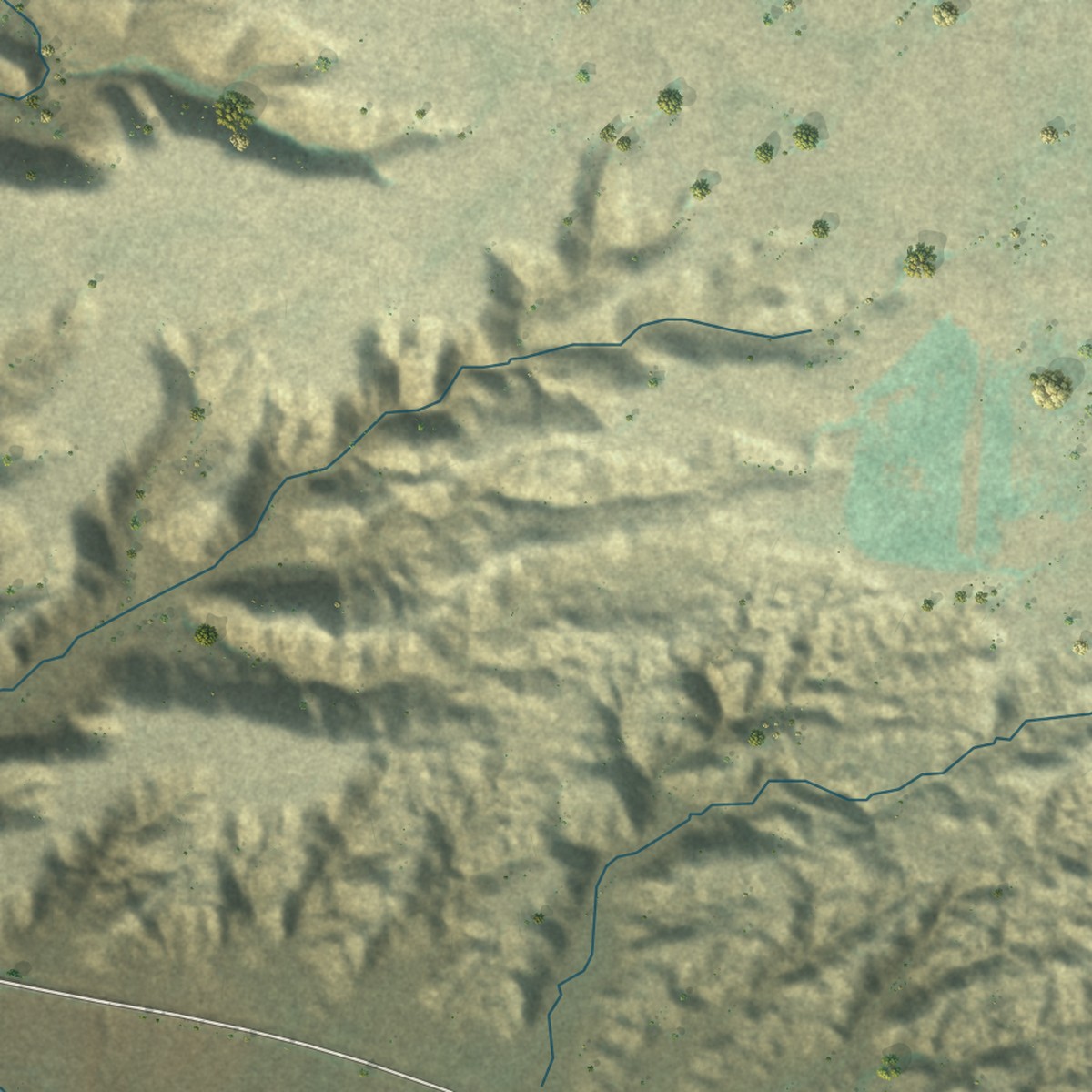 Second close-up of the map of Havre North, Montana print showing more streets and buildings