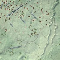 Second close-up of the map of Hawi, Hawaii print showing more streets and buildings