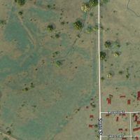 Second close-up of the map of Hawk Springs, Wyoming print showing more streets and buildings