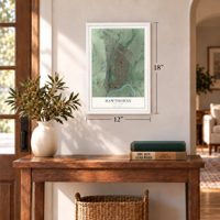 Hawthorne, New Jersey map, 12 x 18 inch print in a white frame in an entryway