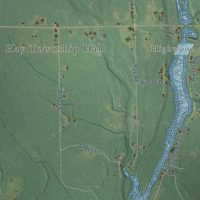 Second close-up of the map of Hay, Michigan print showing more streets and buildings