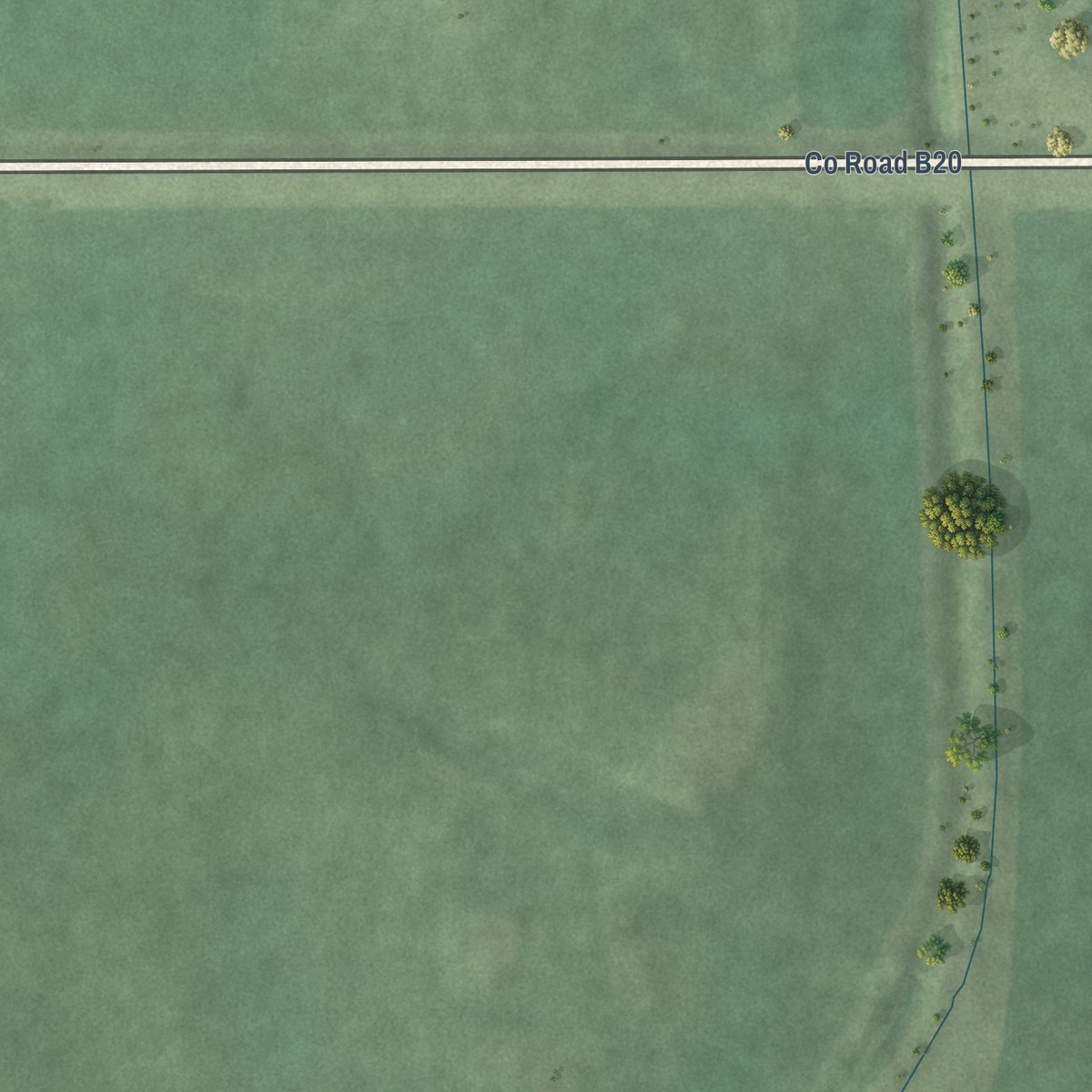 Second close-up of the map of Hayfield, Iowa print showing more streets and buildings