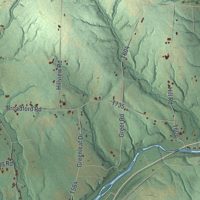 Second close-up of the map of Hayfield, Pennsylvania print showing more streets and buildings