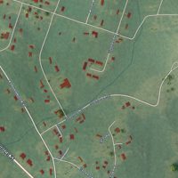 Second close-up of the map of Hayneville, Alabama print showing more streets and buildings