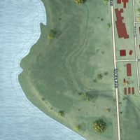 Second close-up of the map of Hayti, South Dakota print showing more streets and buildings