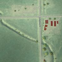 Second close-up of the map of Hayward, Minnesota print showing more streets and buildings