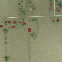 Second close-up of the map of Hayward, Missouri print showing more streets and buildings