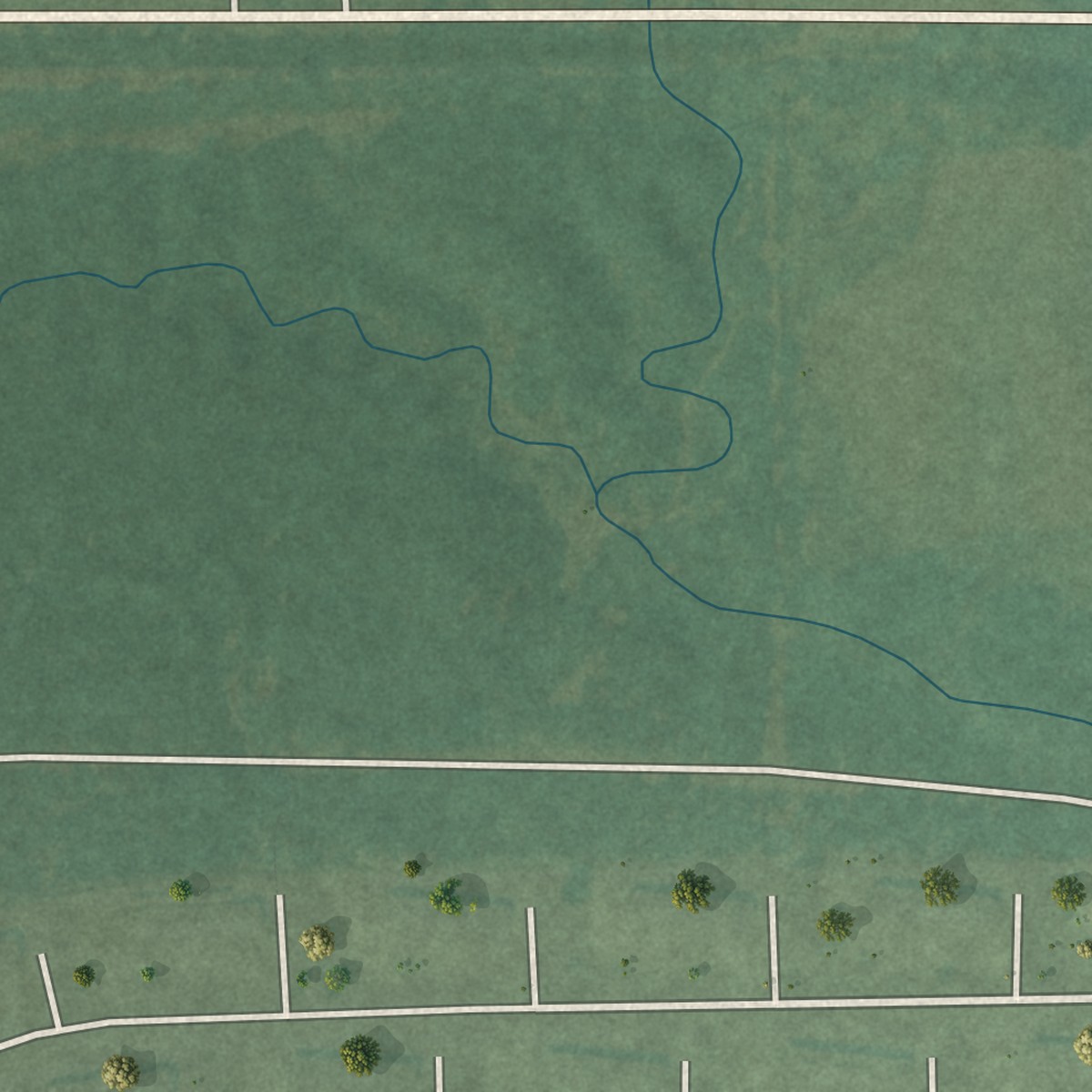 Second close-up of the map of Haywood, Oklahoma print showing more streets and buildings