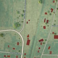 Second close-up of the map of Hazel, Kentucky print showing more streets and buildings