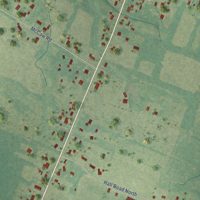 Second close-up of the map of Heath, Kentucky print showing more streets and buildings