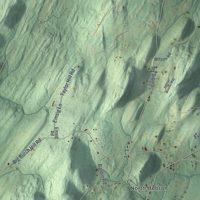 Second close-up of the map of Hebron, New York print showing more streets and buildings