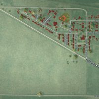 Second close-up of the map of Hector, Minnesota print showing more streets and buildings
