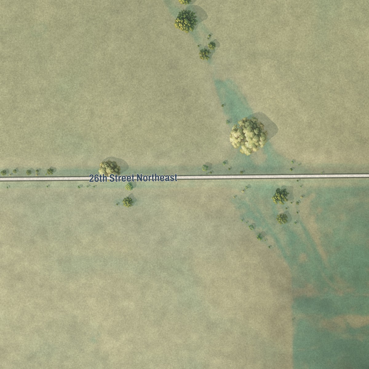 Second close-up of the map of Heimdal, North Dakota print showing more streets and buildings