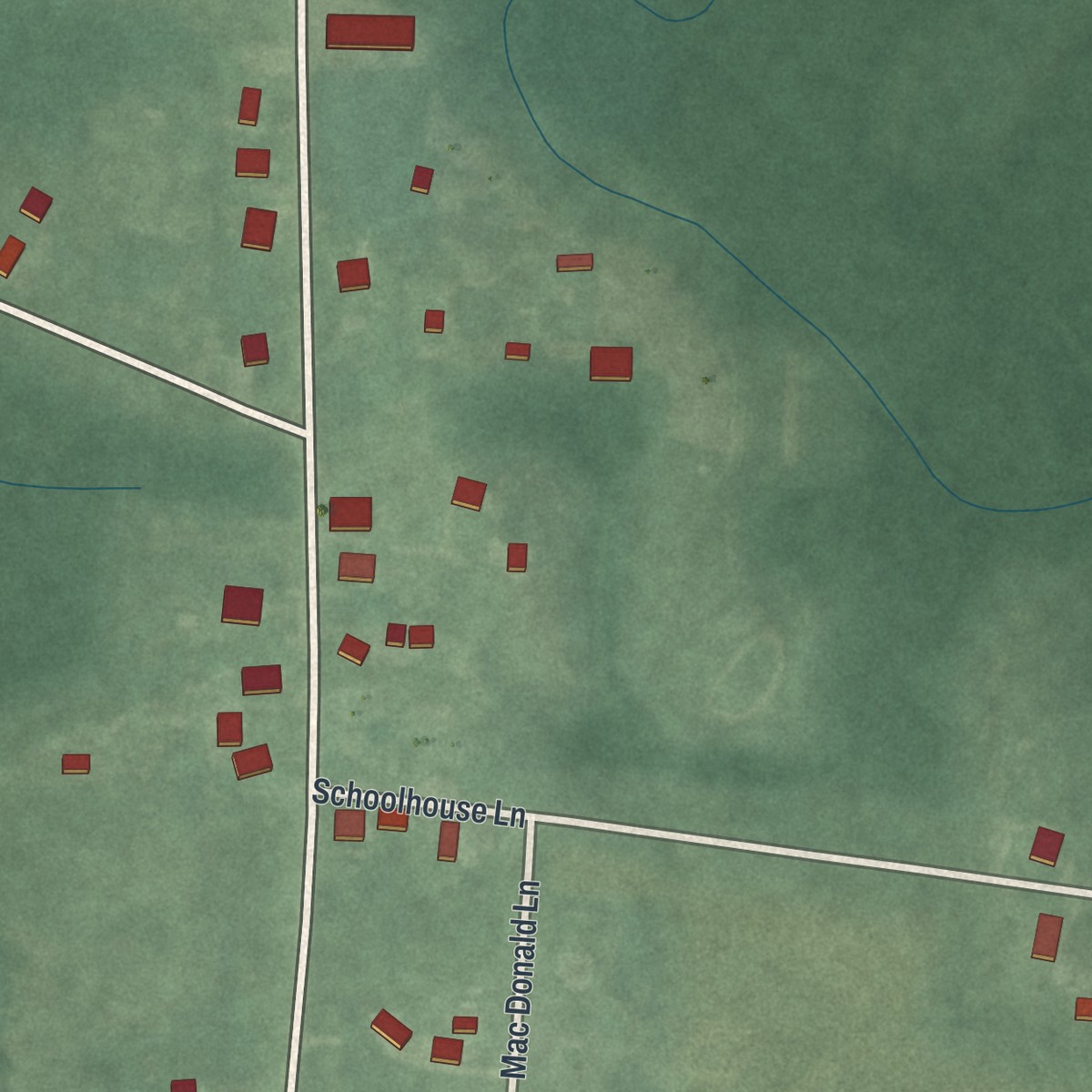 Second close-up of the map of Heislerville, New Jersey print showing more streets and buildings