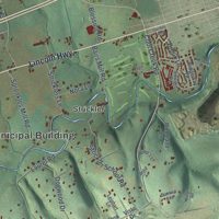 Second close-up of the map of Hellam, Pennsylvania print showing more streets and buildings