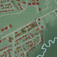Second close-up of the map of Helmetta, New Jersey print showing more streets and buildings