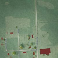 Second close-up of the map of Henry, South Dakota print showing more streets and buildings