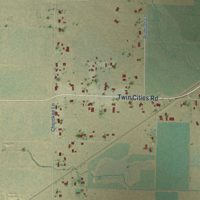 Second close-up of the map of Herald, California print showing more streets and buildings