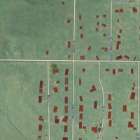 Second close-up of the map of Hesperia, Michigan print showing more streets and buildings