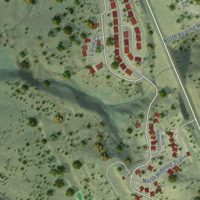 Second close-up of the map of Hideout, Utah print showing more streets and buildings