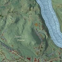 Second close-up of the map of Higganum, Connecticut print showing more streets and buildings