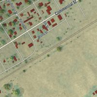Second close-up of the map of Higgins, Texas print showing more streets and buildings