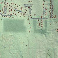 Second close-up of the map of High Bridge, Washington print showing more streets and buildings