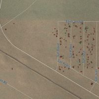 Second close-up of the map of Highland Meadows, New Mexico print showing more streets and buildings