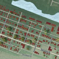 Second close-up of the map of Highspire, Pennsylvania print showing more streets and buildings