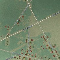 Second close-up of the map of Hilda, South Carolina print showing more streets and buildings