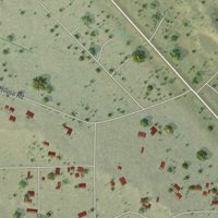 Second close-up of the map of Hill View Heights, Wyoming print showing more streets and buildings