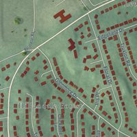 Second close-up of the map of Hillandale, Maryland print showing more streets and buildings