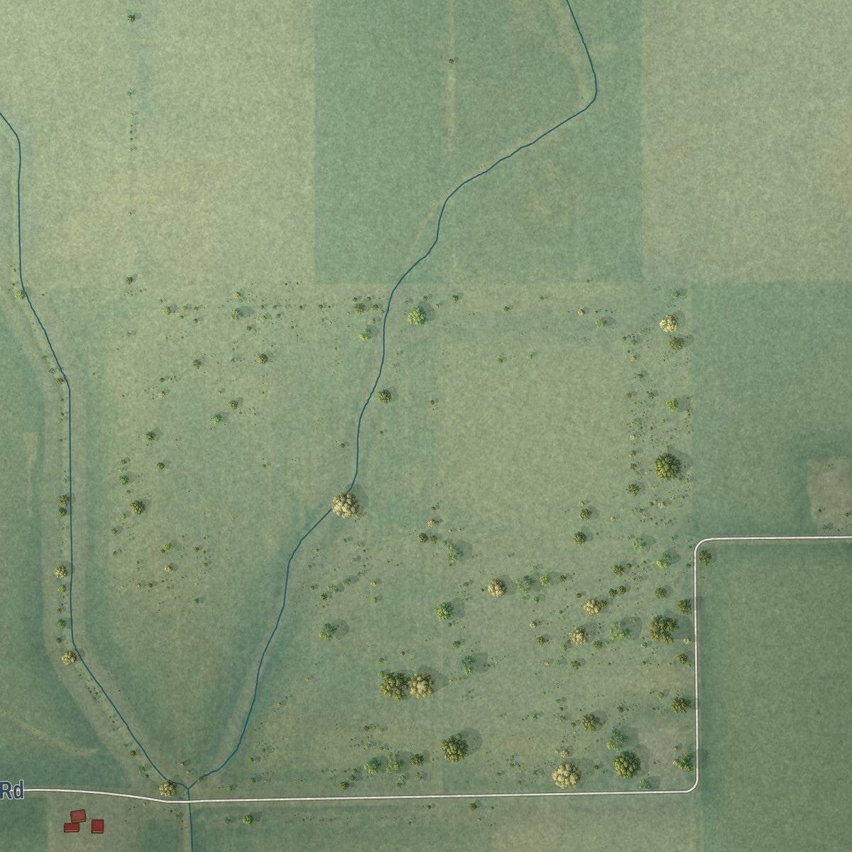 Second close-up of the map of Hillcrest, Illinois print showing more streets and buildings