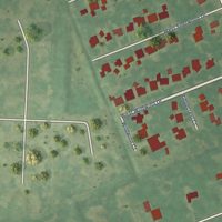 Second close-up of the map of Hillcrest Village, Texas print showing more streets and buildings