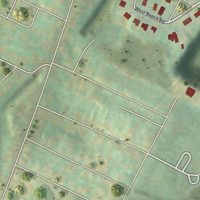 Second close-up of the map of Hilldale, Pennsylvania print showing more streets and buildings