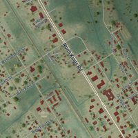 Second close-up of the map of Hilliard, Florida print showing more streets and buildings