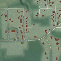 Second close-up of the map of Hilltop, Ohio print showing more streets and buildings