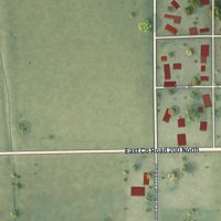 Second close-up of the map of Hindsboro, Illinois print showing more streets and buildings