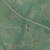 Second close-up of the map of Hobbton, North Carolina print showing more streets and buildings