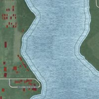 Second close-up of the map of Hoffman Lake, Indiana print showing more streets and buildings