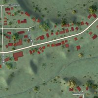 Second close-up of the map of Hokah, Minnesota print showing more streets and buildings