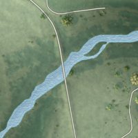 Second close-up of the map of Holbrook, Nebraska print showing more streets and buildings