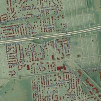 Second close-up of the map of Holbrook, New York print showing more streets and buildings